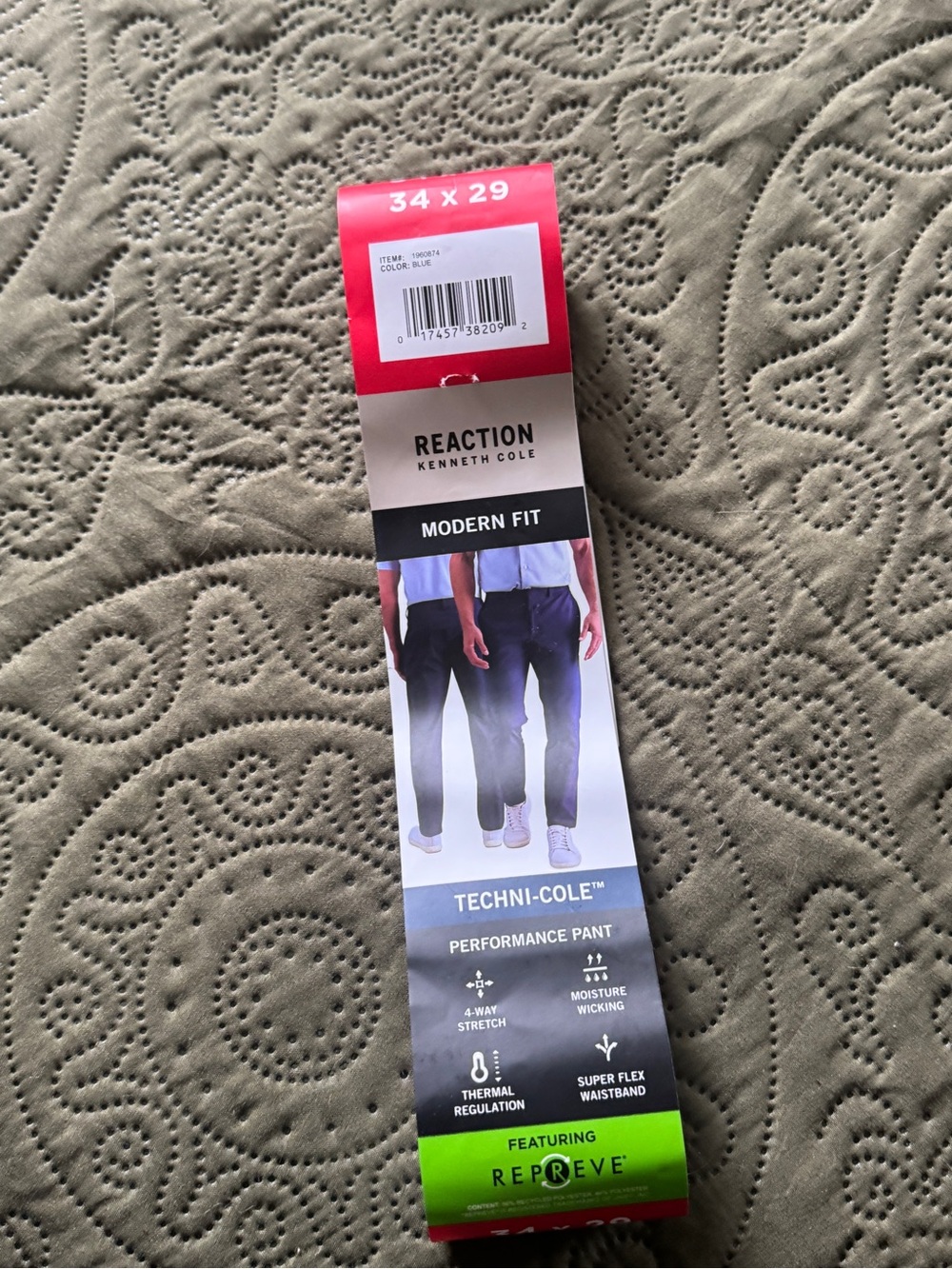 Kenneth Cole Reaction Men's Navy Dress Pants - Picture 11 of 16